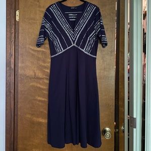 eShakti fit and flare embroidered dress, size L-12